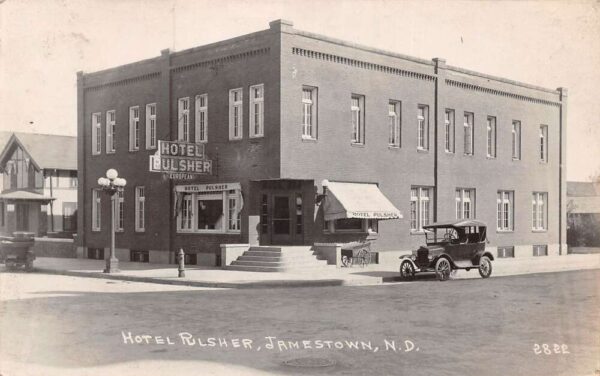 Jamestown North Dakota Hotel Pulsher Real Photo Vintage Postcard AA76839