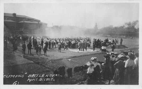 Olympics Battle Royal April 9 1910 Real Photo Vintage Postcard AA76843