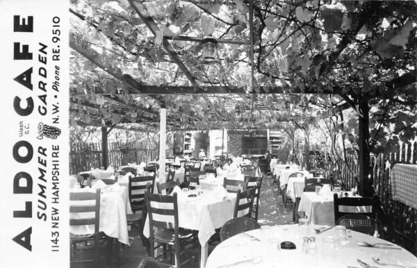 Washington DC Aldo Cafe Summer Garden Real Photo Vintage Postcard AA76867