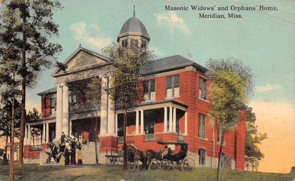 Meridian Mississippi Masonic Widows and Orphans Home Vintage Postcard AA76872