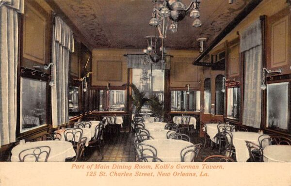 New Orleans Louisiana Kolb's German Tavern Dining Room Vintage Postcard AA76876