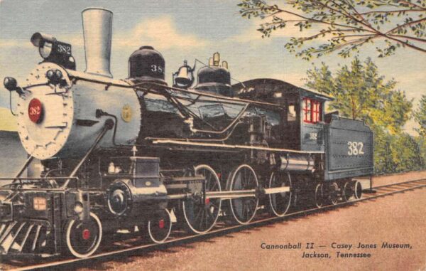 Jackson Tennessee Casey Jones Museum Cannonball II Train Postcard AA76887