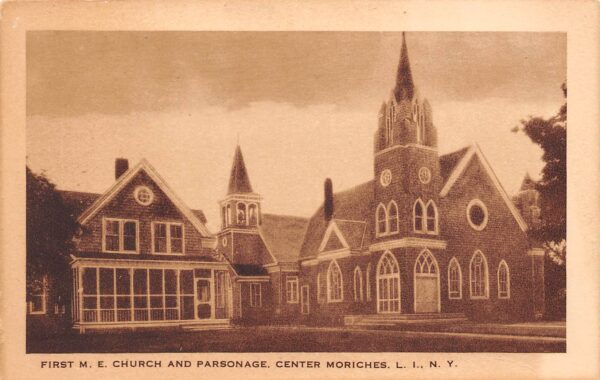 Long Island New York 1st M.E. Church & Parsonage, Center Moriches, PC U15098