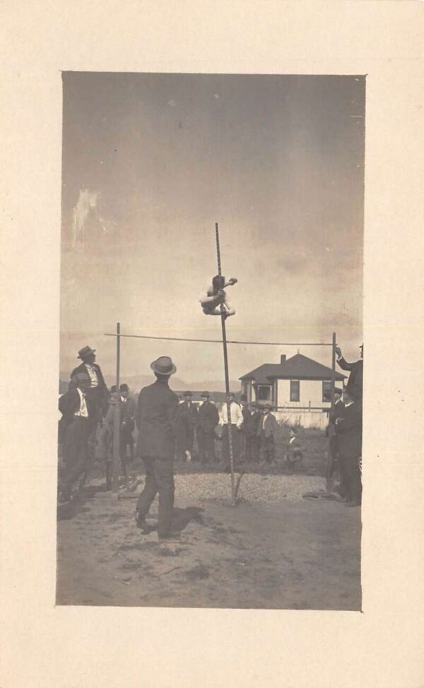 Watsonville California Sports Pole Vault Real Photo Vintage Postcard AA77222