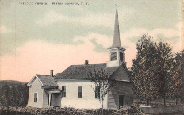 Ulster Heights New York Catholic Church Vintage Postcard AA77259