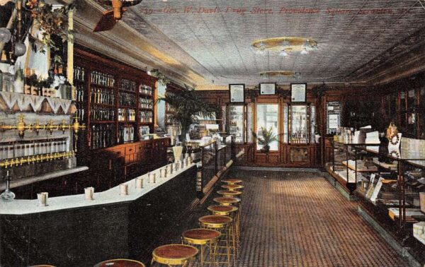 Scranton Pennsylvania Davis Drug Store Interior Vintage Postcard AA77297