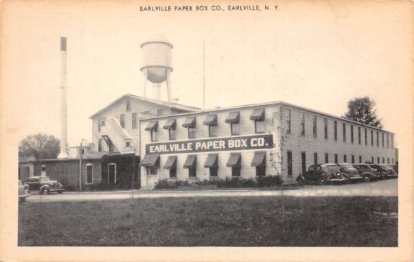 Earlville New York Earlville Paper Box Co Factory Vintage Postcard AA77373