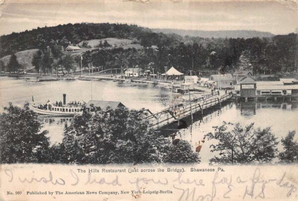 Shawanese Pennsylvania The Hills Restaurant and River Scenic View PC AA77603