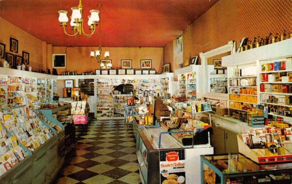 Denver Colorado University Park Pharmacy Drug Store Interior Postcard AA79471