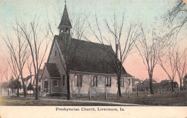 Livermore Iowa Presbyterian Church Vintage Postcard AA79485