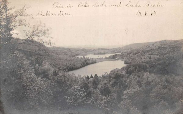 Hubbardton Vermont Echo Lake Lake Beebee Real Photo Postcard AA79486