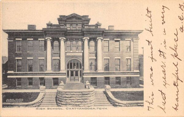 Chattanooga Tennessee High School Vintage Postcard AA82797