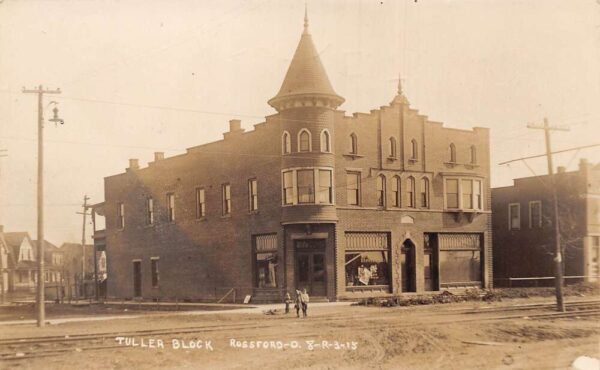 Rossford Ohio Tullea Block Post Office Real Photo Postcard AA93359