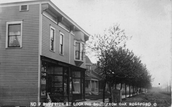 Rossford Ohio Superior Street Looking South Real Photo Postcard AA93360