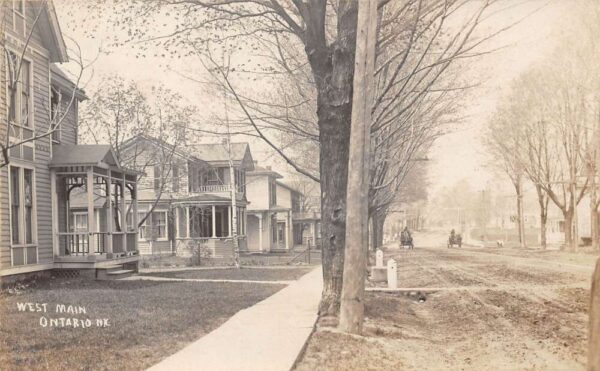 Ontario New York West Main Street Real Photo Vintage Postcard AA93395