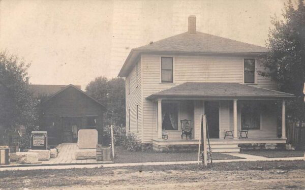 Clayton Michigan Grave Stone Mason Artist Real Photo Vintage Postcard AA93397