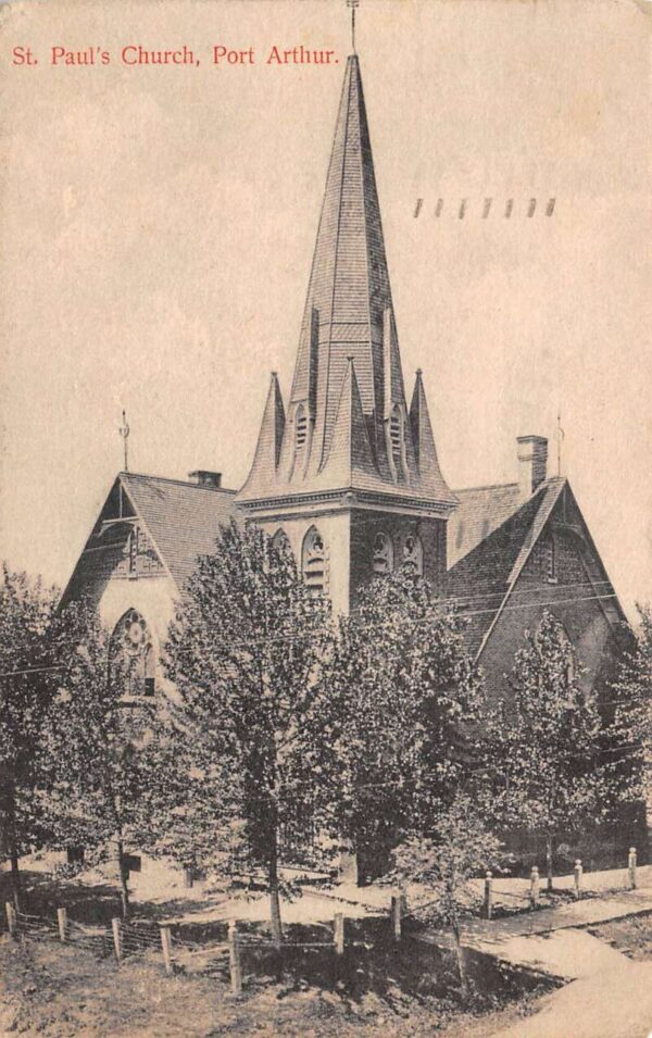 Port Arthur Ontario Canada St Pauls Church Vintage Postcard AA93449