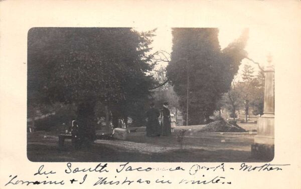 Tacoma Washington Women in Park Real Photo Vintage Postcard AA93451