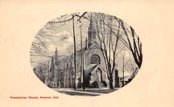 Arnprior Ontario Canada Presbyterian Church Vintage Postcard AA93459