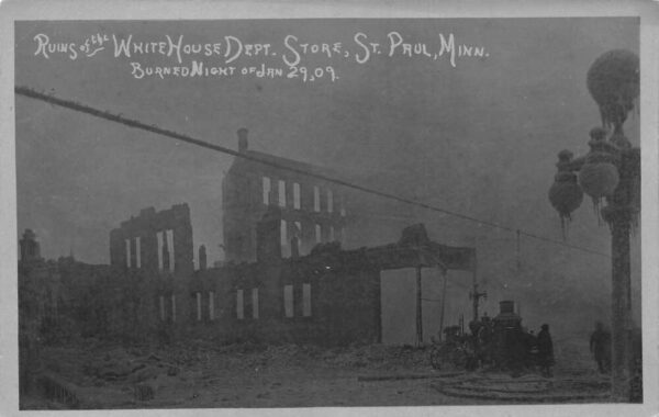 St Paul Minnesota White House Dept Store Fire Disaster Real Photo PC AA93461