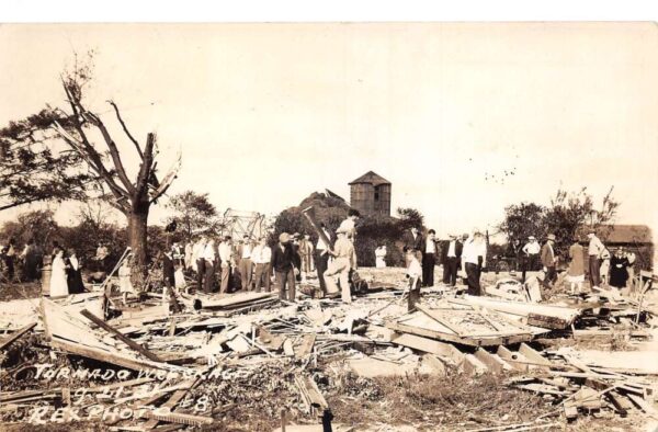 Footville Wisconsin 1931 Tornado Wreckage Disaster Real Photo Postcard AA93463