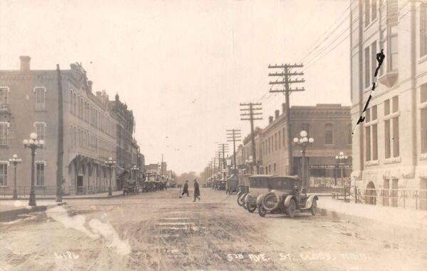 St Cloud Minnesota 5th Ave Business District Cigar Shop Real Photo PC AA93468