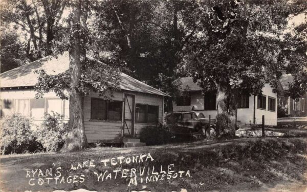 Waterville Minnesota Ryan's Lake Tetonka Cottages Real Photo Postcard AA93473