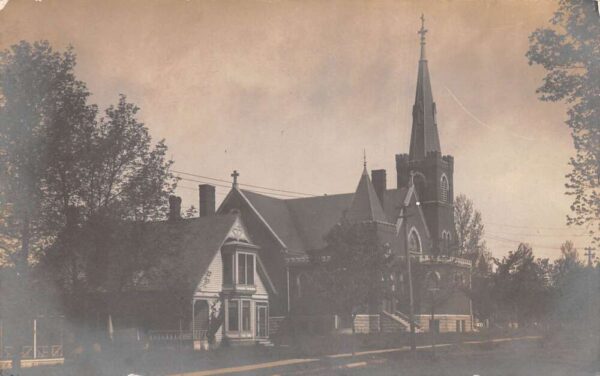 Wells Minnesota Catholic Church Real Photo Vintage Postcard AA93475