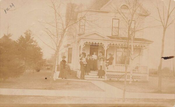 Windom Minnesota People on Porch of House Real Photo Vintage Postcard AA93479