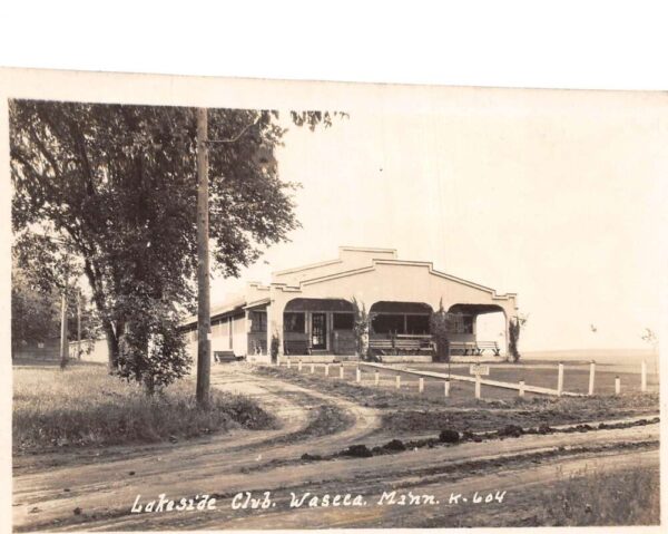 Waseca Minnesota Lakeside Club Real Photo Vintage Postcard AA93491