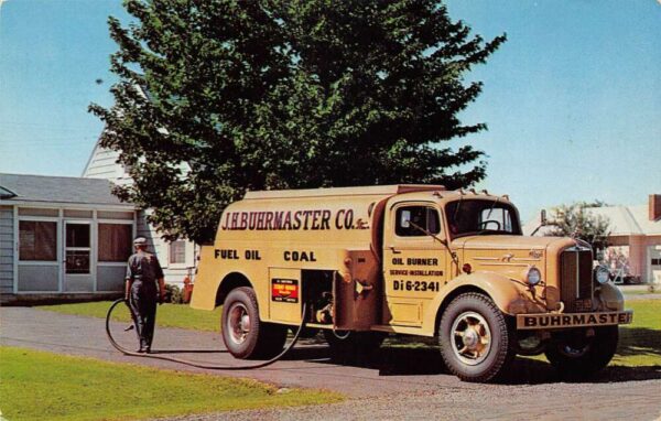 Schenectady New York Buhrmaster Heating Oil Truck Vintage Non PC AA93522