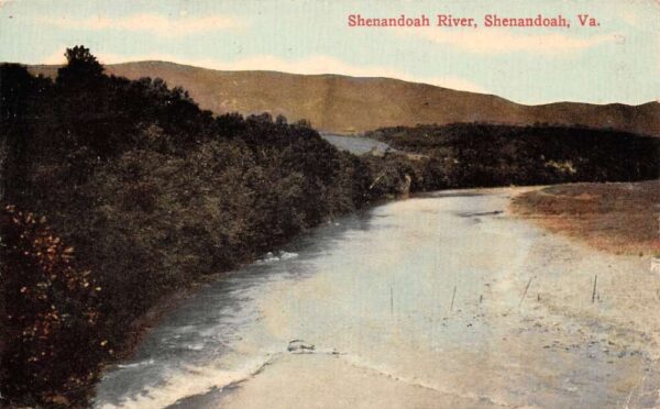 Shenandoah Virginia Shenandoah River Birds Eye View Vintage Postcard AA93526