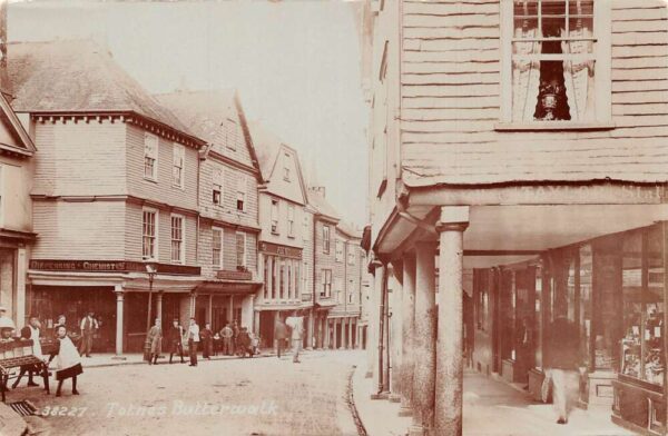 Totnes England Butterwalk Street Scene Real Photo Postcard AA93550