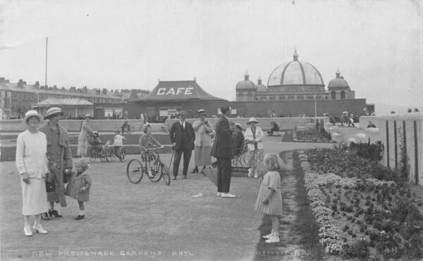 Rhyl Wales Promenade Gardens Real Photo Vintage Postcard AA93551