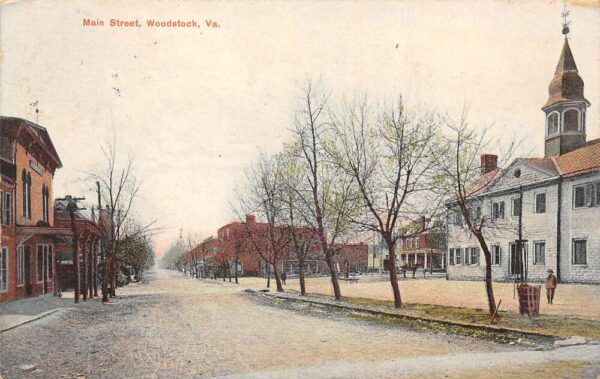 Woodstock Virginia Main Street Vintage Postcard AA93556