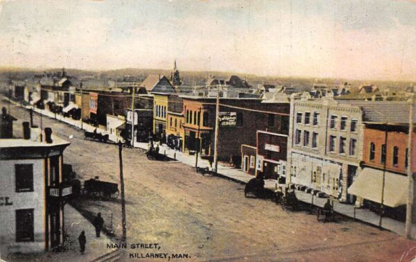 Hillarney Manitoba Canada Main Street Vintage Postcard AA93566