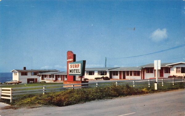 Gualala California Surf Motel, Chrome, Vintage Postcard U21947