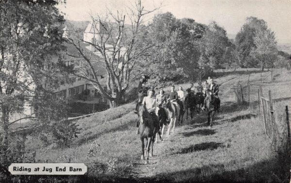 South Egremont Massachusetts Riding At Jug End Barn, B/W Chrome, Vintage PCU21951