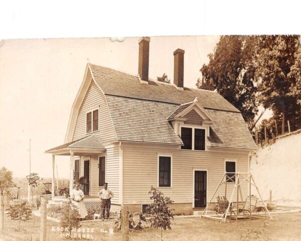 IM Canal Lockhouse Illinoise Michigan Canal? Real Photo Vintage Postcard AA93592