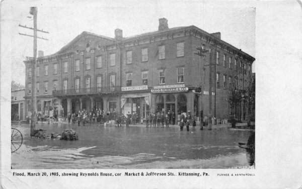 Kittanning Pennsylvania Market and Jefferson Sts Flood Disaster PC AA93614