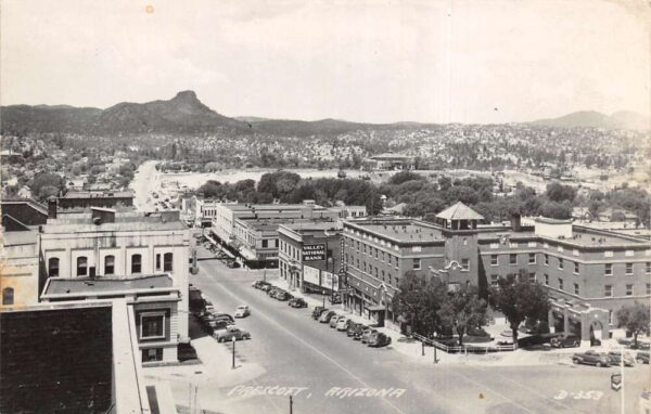 Prescott Arizona Birds Eye View Real Photo Vintage Postcard AA93615