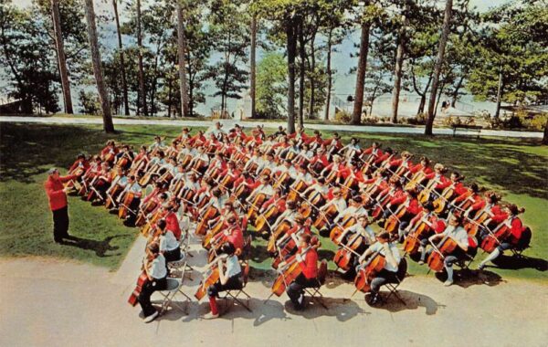 Interlochen Michigan National Music Camp Cello Ensemble Vintage Postcard AA93631