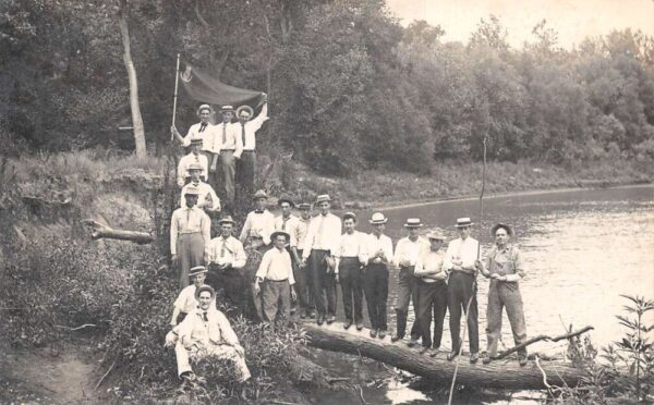 M.O.S. Owl's Club Hiking Trip Camping Real Photo Vintage Postcard AA93651