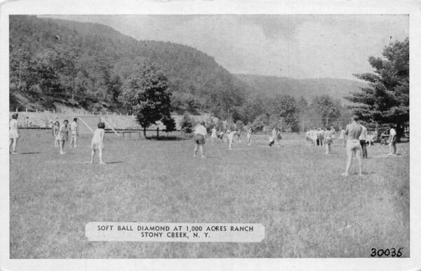 Stony Creek New York Soft Ball Diamond Sports Vintage Postcard AA93664