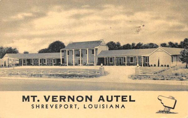 Shreveport Louisiana Mt Vernon Autel Vintage Postcard AA93691