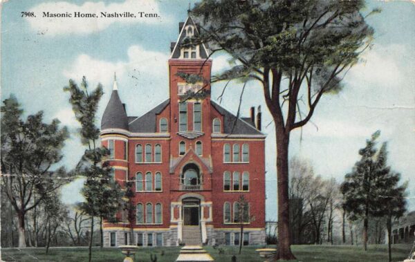 Nashville Tennessee Masonic Home Vintage Postcard AA93697