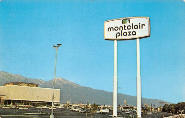 Montclair California Montclair Plaza, Mt. Baldy In Background, Postcard U22049