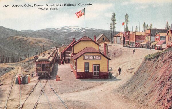 Arrow Colorado Denver & salt Lake Railroad, Color Lithograph, PC U22060