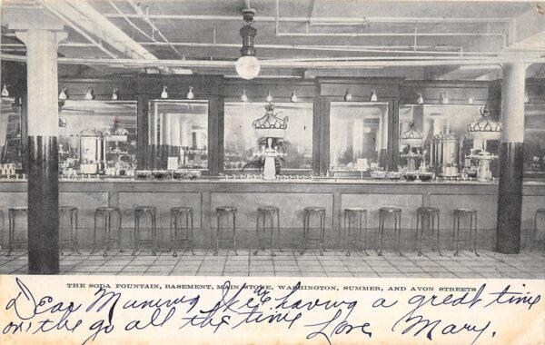 Boston Massachusetts Jordan Marsh Co., Soda Fountain, Vintage Postcard U22073