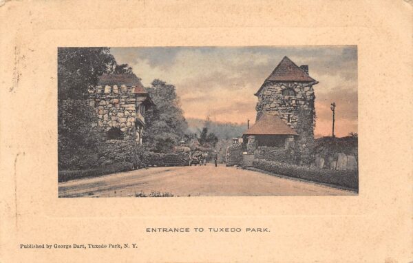 Tuxedo Park New York Entrance To Tuxedo Park Village, Vintage Postcard U22089